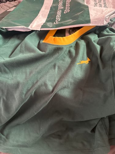 Customer photo review of Springboks Ringer Crop Crew Tee - White