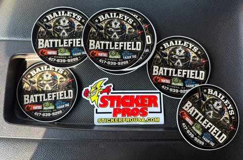Customer photo review of 150 Custom 3" Laminated Vinyl Stickers