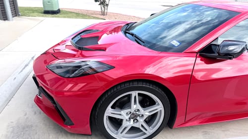 Customer photo review of Corvette C8 ZR1 Front Bumper Vented Extractor Hood
