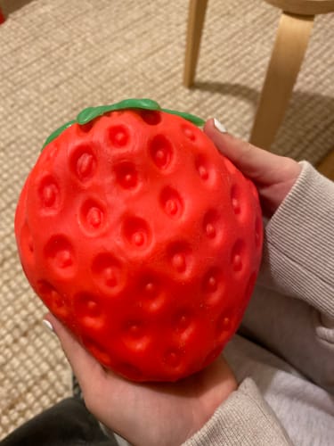 Customer photo review of Giant Squishy Strawberry