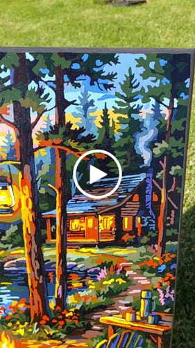 Customer video review of Lakeside Cabin Sunset (Paint by Numbers)