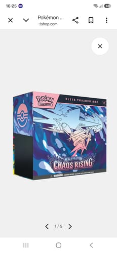 Customer photo review of Pokémon Mega Evolutions Chaos Rising Elite Trainer Box
