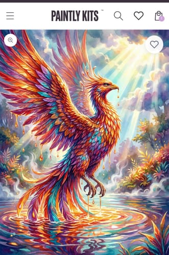 Customer photo review of Rising Phoenix Glory (150 Color Diamond Painting)
