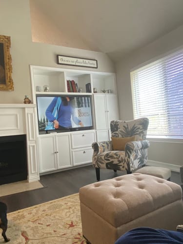Customer photo review of Allston High Back Upholstered Accent Armchair