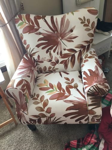 Customer photo review of Allston High Back Upholstered Accent Armchair