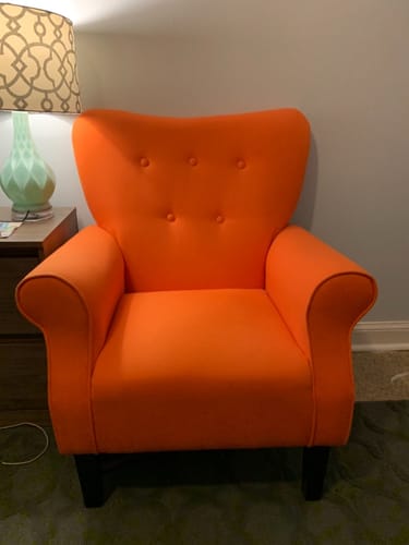 Customer photo review of Allston High Back Upholstered Accent Armchair