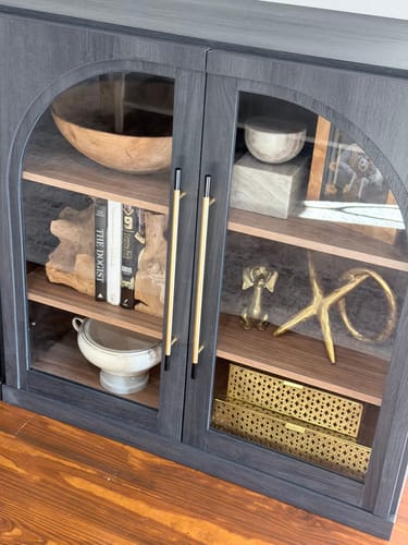 Customer photo review of Jagger Glass Door Modular Sideboard Cabinet System (3-Piece)