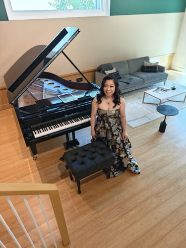 Customer photo review of The Monaco Strapless Jacquard Gown by Aidan Mattox - RENTAL