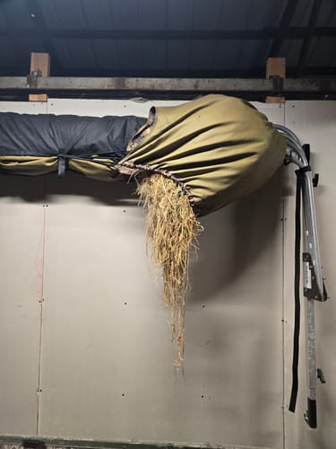Customer photo review of Hunting Blind Raffia Grass (Pack)