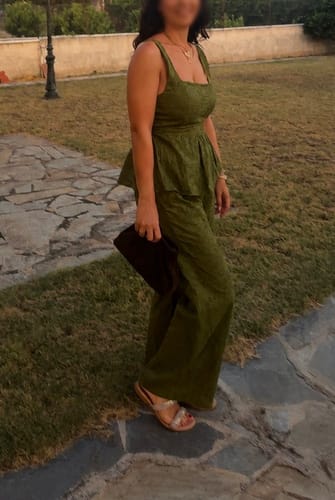 Customer photo review of Σετ Broderie με Top και Παντελόνι