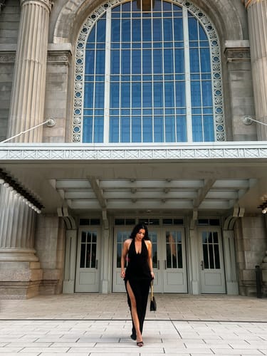 Customer photo review of Belleza Gown in Black by Nookie - RENTAL