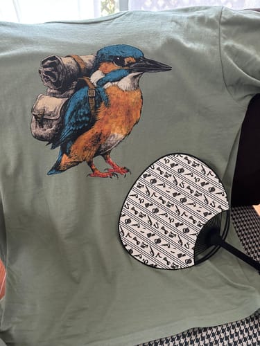 Customer photo review of Kingfisher Backpacker T-Shirt