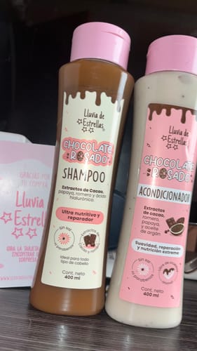 Customer photo review of SHAMPOO+ACONDICIONADOR CHOCOLATE ROSADO