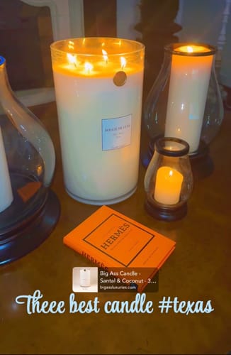 Customer photo review of Big Ass Candle - Palo Santo - 300 oz