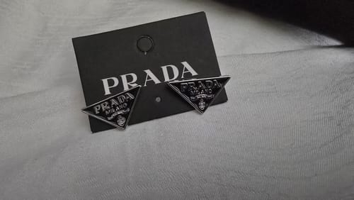 Customer photo review of P Triangle Earring