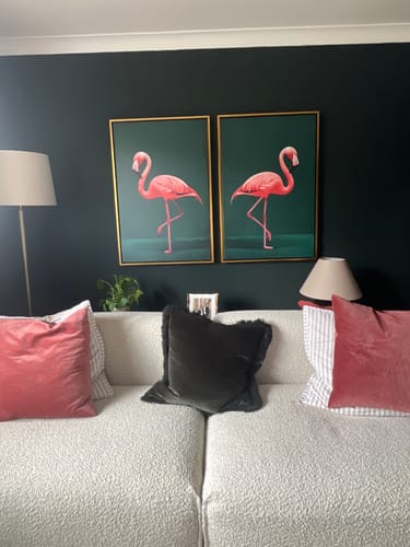 Customer photo review of Pink Flamingo Set of 2 Prints