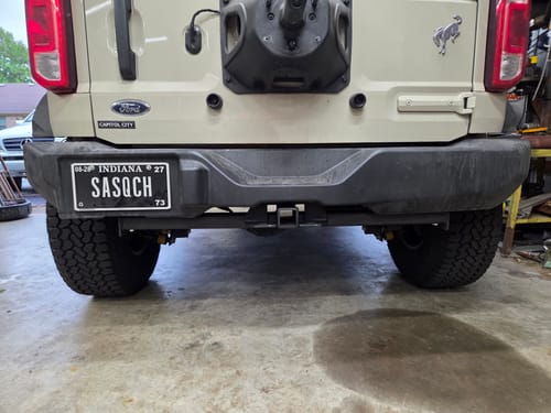 Customer photo review of Ford Bronco 2021+ Rear Tow Hitch (Rated Class III)