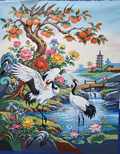 Customer photo review of Harmony of the Twin Cranes (Paint by Numbers)