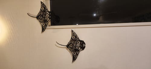 Customer photo review of Mandala Manta Ray Wall Art