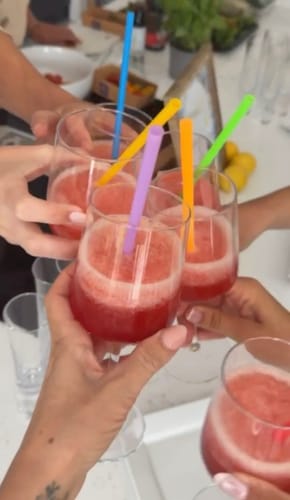 Customer photo review of Strawberry Daiquiri Frozen Cocktail Mix 2L