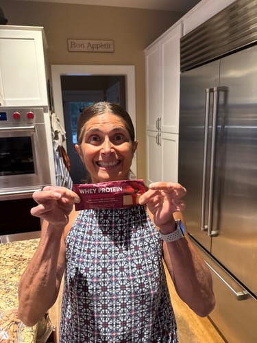 Customer photo review of Whey Protein Powder - Single Serving Sample Stick Packs