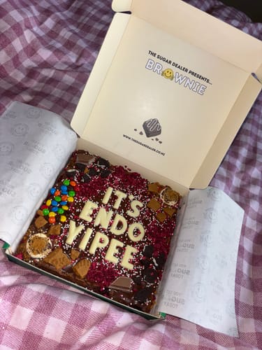 Customer photo review of Custom message loaded brownie