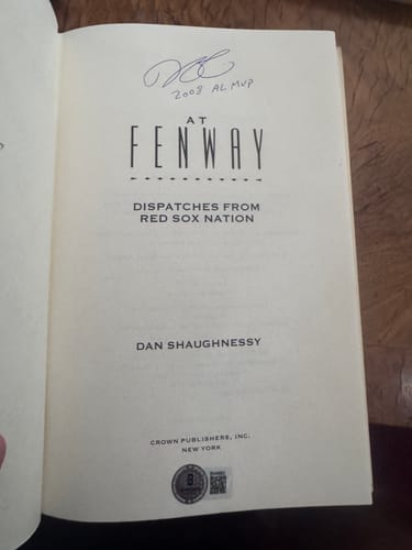 Customer photo review of Dustin Pedroia Autograph Signing