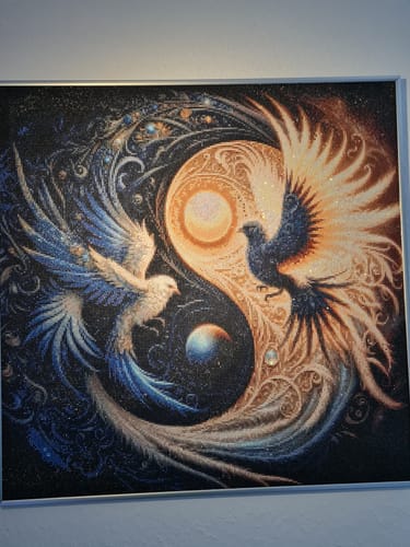 Customer photo review of 5D Diamond Painting – Yin und Yang Phönix-Vögel