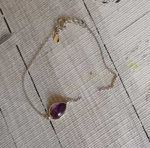 Customer photo review of Amethyst Armband - Perlenanhänger S925 Silber