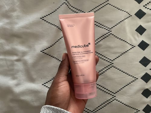 Customer photo review of Medicube - Mousse nettoyante éclat au PDRN et glutathion rose - 120g