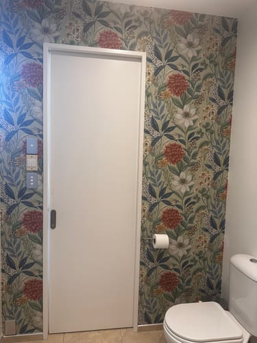 Customer photo review of Clematis – Trailing Floral Wallpaper – Sage