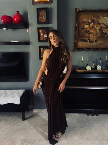 Customer photo review of Maxi Φόρεμα με Ανοιχτή Πλάτη & Halter Λαιμό
