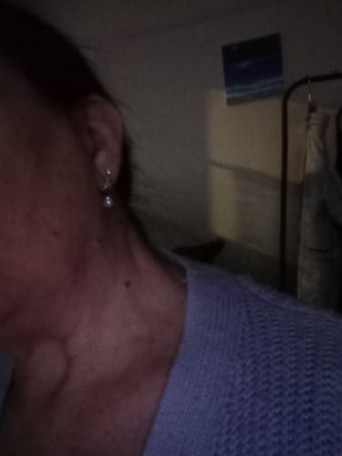 Customer photo review of Versa 9K Gold Lab Grown Diamond Eternal Spark Stud Earrings