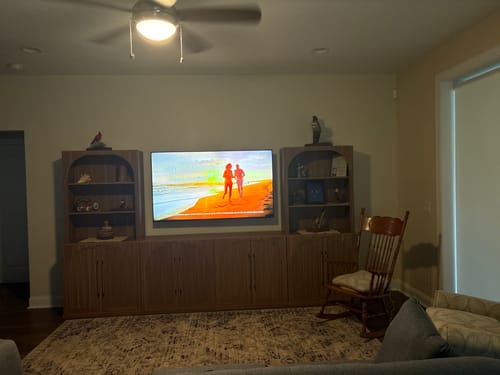 Customer photo review of Jagger Wood Door Entertainment Center Wall Unit (6-Piece)