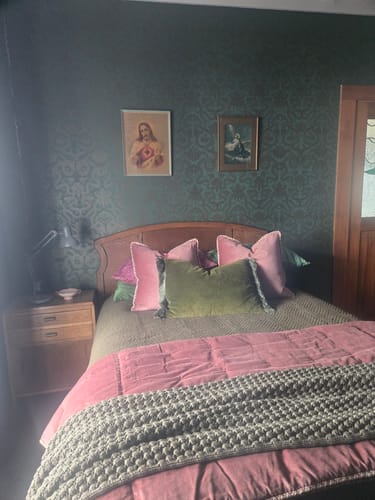Customer photo review of Anaconda Wallpaper - Eucalyptus & Bronze