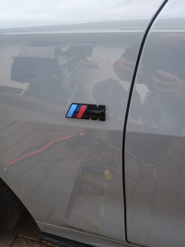 Customer photo review of GLOSS BLACK BMW M TRUNK BADGE