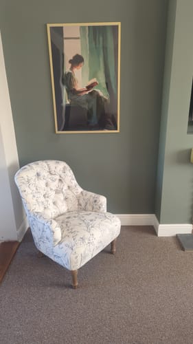 Customer photo review of Curtain and Book Print