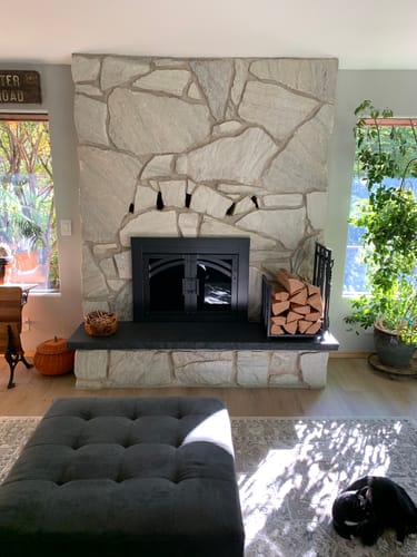 Customer photo review of Camden Natural Iron Masonry Fireplace Door | Standard