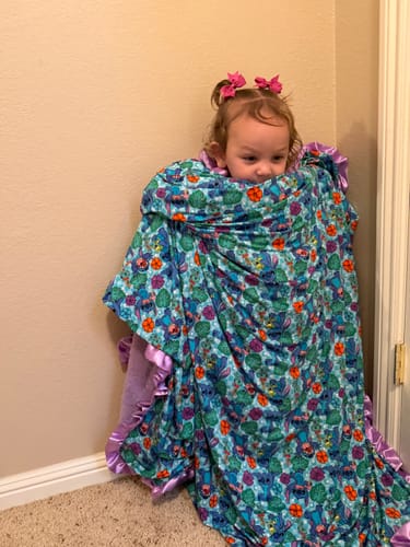 Customer photo review of Ohana Bamboo Plush Blankets