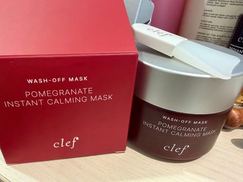 Customer photo review of Pomegranate Instant Calming Mask