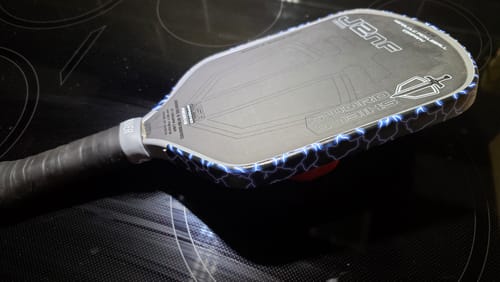Customer photo review of Blue Lightning Edge Tape (3 pack) - Pickleball Paddle Edge Tape