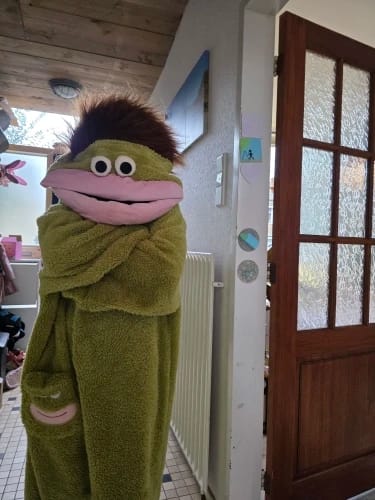 Customer photo review of The Snuggle Onesie™