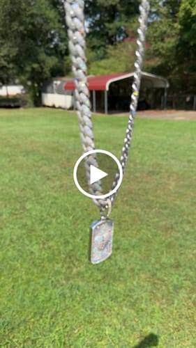 Customer video review of Broken Heart Iced Out Reversible Photo Dogtag