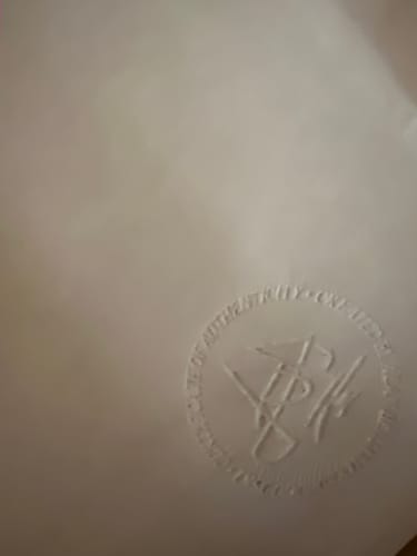 Customer photo review of Prägestempel mit eigenem Logo Rund Ø 41mm - Essential Line