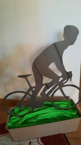 Customer photo review of Gartenstecker Radfahrer