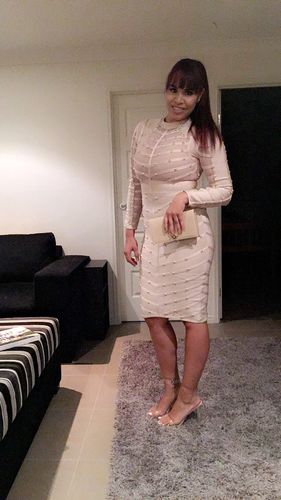 Customer photo review of Studded Affair Dress | NUDE