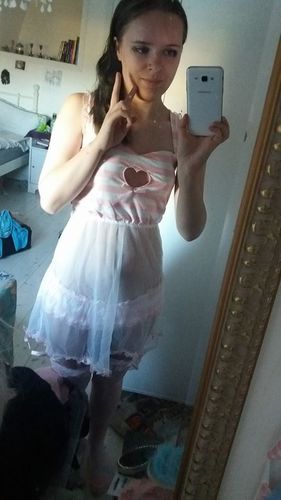 Customer photo review of Blue/Pink Stripes Little Heart Fairy Sleep Dress SP153389