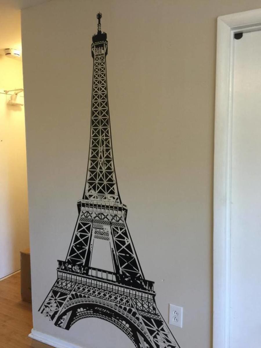 Customer photo review of Eiffel Tower Wall Decal. Paris France. #877