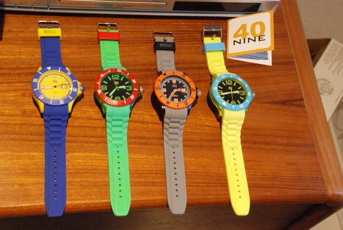 Customer photo review of 40Nine Extra Large 50mm Periwinkle & Yellow Watch