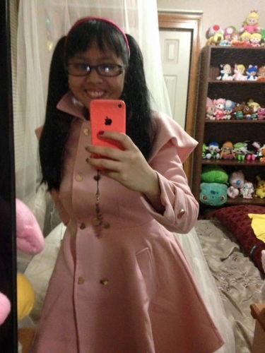 Customer photo review of {Cheaper} Heart Button Double Breast Elegant Midi Woolen Coat Jacket SP168425